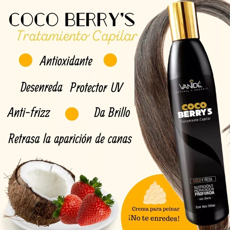 Vanidé Natural & Organic Crema Para Peinar Desenredante Coco Berry's