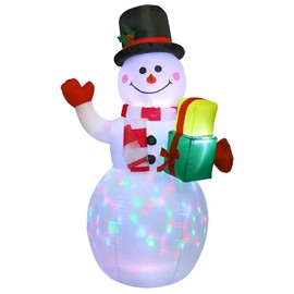 Christmas Inflatable Outdoor Decorations, 5 ft Christmas Inflatable Snowman with Bright Lights, Christmas Blow Up Yard Decorations Lawn Garden Indoor (Snowman)