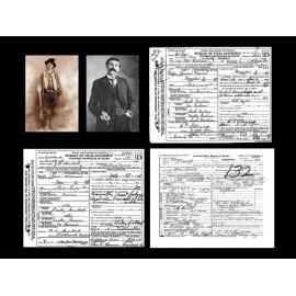 Billy the Kid PHOTO +DEATH CERTIFICATE Lot, Gang of REGULATORS + Pat Garrett Pic