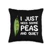 Peas And Quiet Vegetarian Seed Pod Flowering Plant Vegans Throw