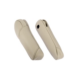 Motoforti Pair Microfiber Leather Car Front Seat Armrest Cover Replacement Beige for Honda CRV 2007-2009 Long-Lasting