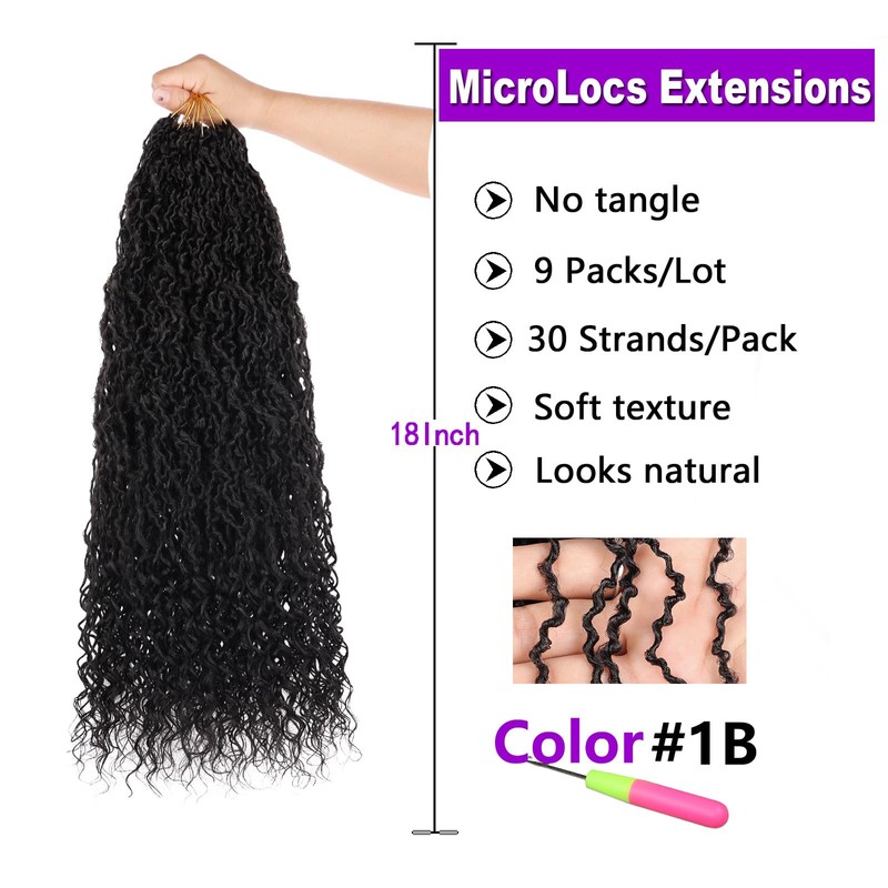 ZRQ Micro Goddess Locs Crochet Braids Hair 24 Inch With