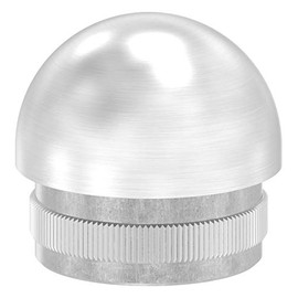edelstahlonline24 Half-Round Hollow End Cap for Pipe Diameter 33.7 x 2.0 mm
