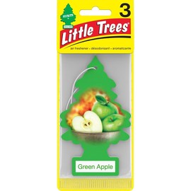 LITTLE TREES Car Air Freshener | Hanging Paper Tree for Home or Car | Green Apple | 6 Pack