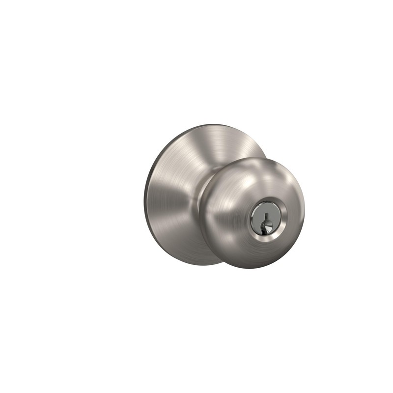 Schlage F51A PLY 619 Plymouth Door Knob, Keyed Entry Lock,