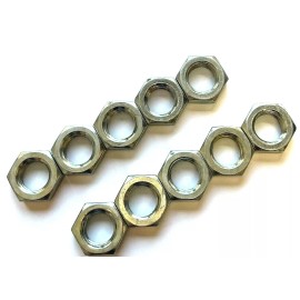 Brighton 5/8-11 UNC HEX JAM NUTS THIN WALL NUT  ZINC COATED - STEEL - 10 PIECES