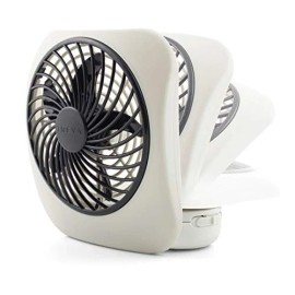 O2COOL 2 Unit 5 Inch Portable Electric Fan Battery Operated Compact Desk Cooling Fan