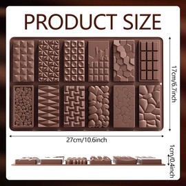 Schokoladenform Silikon Tief, Ostern Silikonform, Silikonform 12 Mulden Antihaft, Schokoladenform, Schokoladentafel Tiefe Schokoladenform, Zur Herstellung von Muffins, Schokoriegeln, Brownies