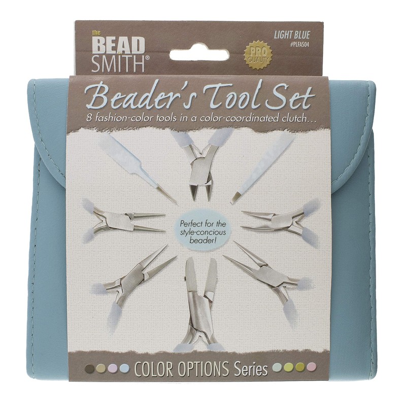 BEADER'S TOOL SET / PLIERS KIT - PALE BLUE
