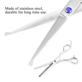 Hairdressing Scissors, Professional Hair Cutting Scissors Set Family Barber Hairdressing Scissors (Blue Screw)