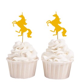 Darling Souvenir, Unicorn Cupcake Toppers, Birthday/Wedding/Bay Shower Party Dessert Decorations - Pack of 20