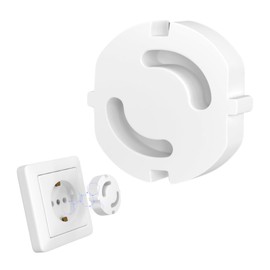 24 Pieces Plug Protector for Babies and Children – White Plug Covers Type F, Plug Cover Without Glue, Protection for Child Safety at Home, Protects Sockets