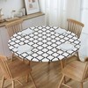 BDUEYFU Round Tablecloth,Waterproof Elastic Fitted Table Covers,Wipeable Table Cloth for
