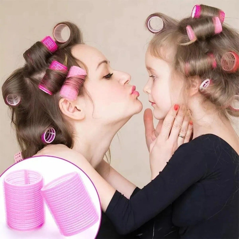 Set De Tubos Abrazadera Plstica Para Hacer Rizos 55pcs