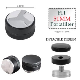 Coffee Distributor 51mm, Espresso Distribution Tool 51mm Coffee Leveler 51mm, Coffee Distribution Tool 51mm Coffee Leveller for 51mm Portafilter, Barista Accessories Espresso Distributor 51mm