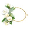 Floral Hoop Metal Ring Wreath Artificial Wall Hanging Wreath for