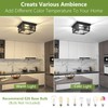 Asnxcju Modern Outdoor Ceiling Light Fixtures, 2-Light Black Flush Mount