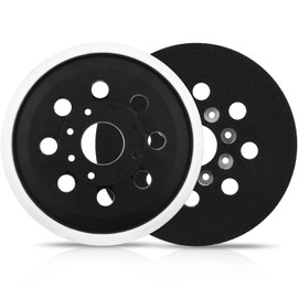 Gnellkoor 2PCS 5" Hook & Loop Replacement Sander Pad RS034 & RS035 Compatible with Bosch Random Orbital Sander ROS20 ROS20VS ROS20VSC ROS20VSK GEX12V GEX18V ROS10, 5 Inch 8 holes Hard Sand Backing Pad