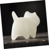 BIUDECO Glowing Stone Cat Figurine Creative Glow Dark Cat Statue