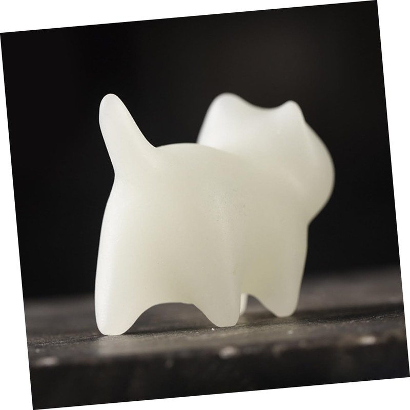 BIUDECO Glowing Stone Cat Figurine Creative Glow Dark Cat Statue