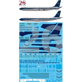 26Decal, AHS STS44-370 BOAC Boeing 707 with Gold Foil Speedbird and BOAC decal 1/144 Scale