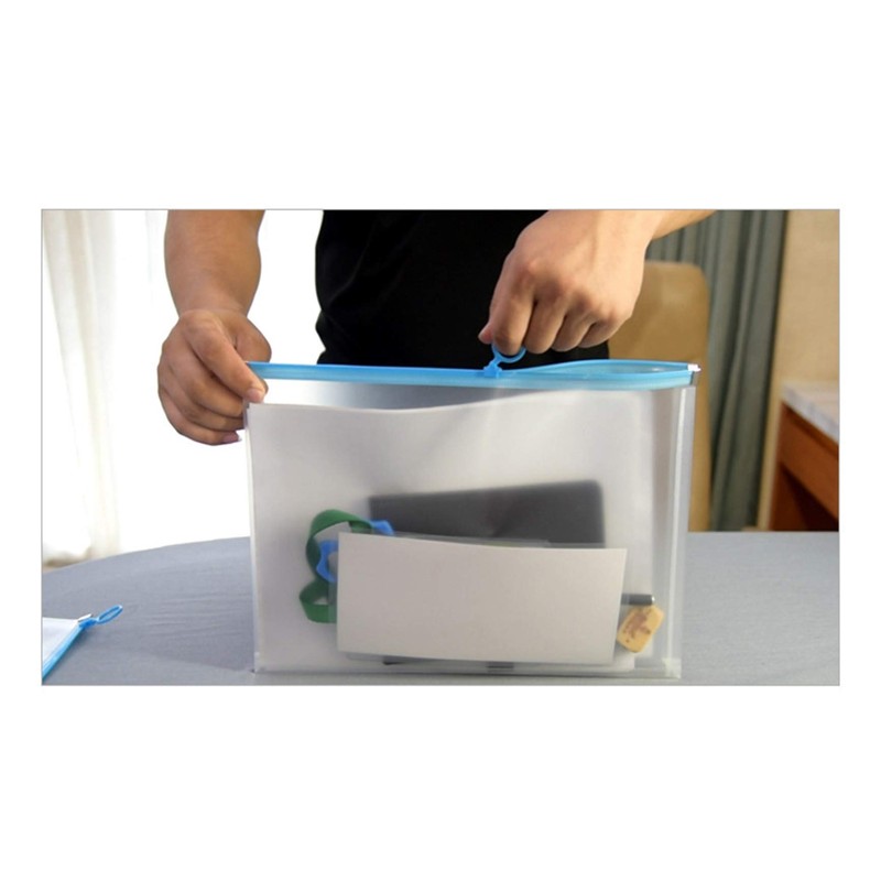 YOAVIP 9x12 A4 Clear Zip Plastic Wallet Envelopes File Document