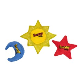 YEOWWW Catnip Cat Toy for Indoor and Outdoor Cats -Premium Quality Strong Catnip Toys for Cats (1x Crinkle Catnip Toy Sun 1 x Moon 1x Star)