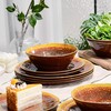 FINE&NICE Melamine Dinnerware Set of 12Pcs, Dish Set for 4,
