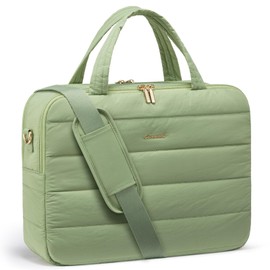 LOVEVOOK Laptop Bag For Women, 15.6 Inch Puffer Laptop Briefcase, Lightweight Work Bussiness Messenger Bag, Large Computer Shoulder Bag, Office, Travel, College, Teacher