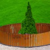 Tandefio 4 Pcs Rusted Corrugated Garden Edging 6 Inch x