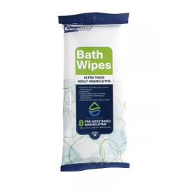 Coralite Ultra Thick Pack of 6 Adult Bath Wet Wipes - 8 Washcloths Per Pack