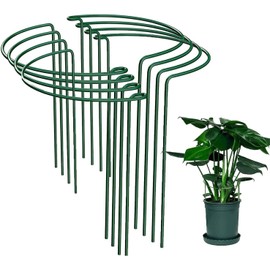 Beyamis Estacas Metalicas 8 Piezas Soporte Ajustable para Plantas Trepadoras - Tutor Duradero Jardín Sin Doblarse for Huertos Exteriores