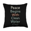 Aquarium Cleaner Fish Tank Technician Algae Scrub Throw Pillow