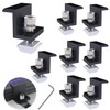 Pack of 8 End Clamps 30 mm Black, End Clamps