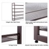 SONGMICS 5-Tier Metal Shoe Rack Adjustable to Flat or Slant