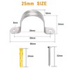 Bolatus 20 pieces 25 mm pipe clamp, stainless steel mounting