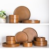 LERATIO Ceramic Dinnerware Sets for 6, High Edge Stoneware Plates