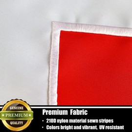 Nuibers Switzerland Swiss Flag 3x3 FT for Outside, Heavy Duty 210D Nylon Swiss National Flags Outdoor, Double Sided Sewn Stripes Long Lasting Switzerland Flag Brass Grommets