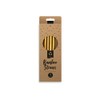 Gem Imports Biodegradable Re-Usable Bamboo Drinking Straws - Pack of
