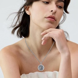 Friggem St Michael Pendant for Men Women Archangel Michael Necklace 925 Sterling Silver Religious Amulets Jewelry Gifts