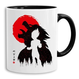 Red Sun Vegeta - Cup Coffee Pot Gift Son Ruffy Luffy Zoro Saitama One Dragon Master Goku Ball Vegeta Roshi Piece Db, Farbe2:White