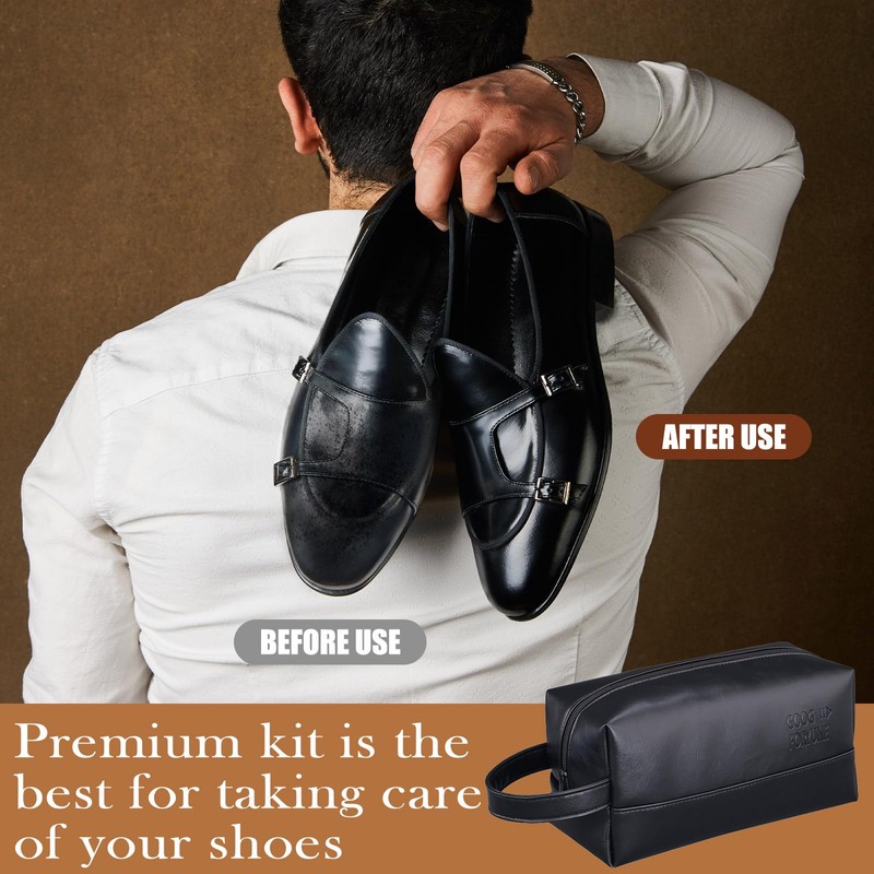 13 Pcs Shoe Polish Kit, Leather Boot Care Kit for