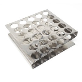 Z Shaped Stainless Steel Test Tube Rack Holder Display Stand Three Tier with 25 Holes, Test Tube Holder Storage Sorting Lab Stand, For 16mm Diameter Tubes, Science,Research & Sampling Lab Equipment