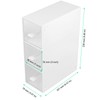 FUNSUEI 2 PCS 23 x 16.7 x 7.8 cm White