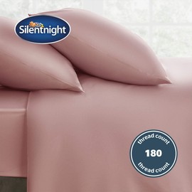 Silentnight Pure Cotton Housewife Pillow case-2 Pack, Blush, 74 x 48 cm
