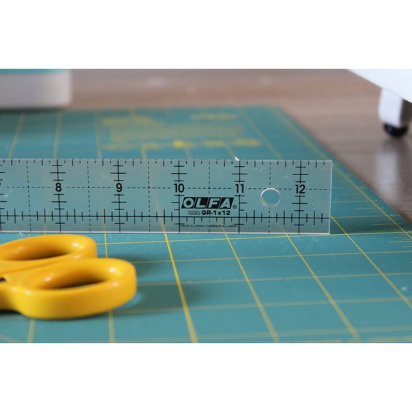OLFA 1-Piece Acrylic Quilt Ruler, Transparent