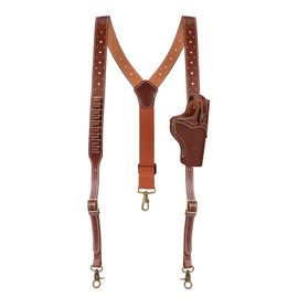 TOURBON Hunting Suspenders with Gun Holster and Ammo Holder for Men Women