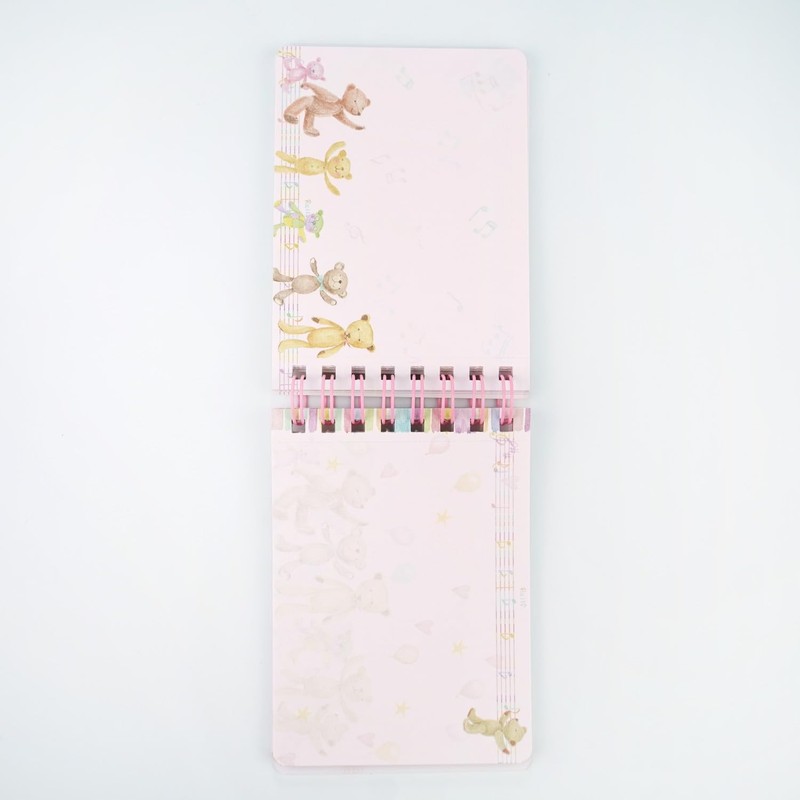 Frontia A7 Pocket Spiral Notebook, Bear, Pocket Notepad Small Notebook,