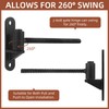 4 Pack 6'' J Bolt Gate Hinge, Wall Mount Gate