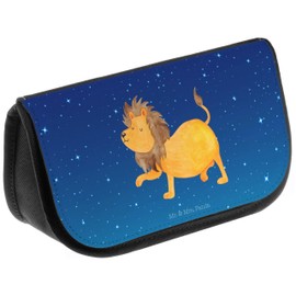 Parent-New - Mr. & Mrs. Panda Cosmetic Bag Zodiac Sign Leo, blue, Hand drawn
